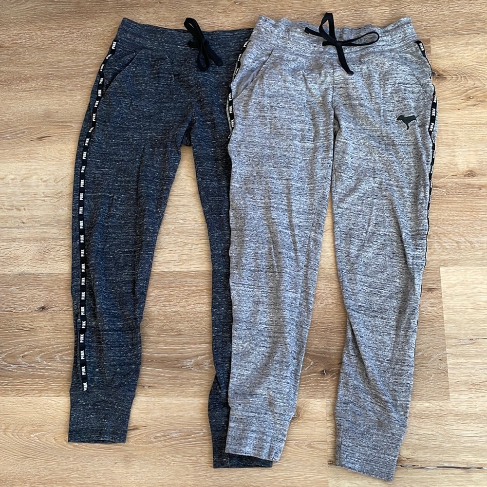Pink set of two grey joggers